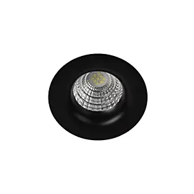 3 spots encastrables Hobson LED intégrée blanc neutre IP20 dimmable 450lm 6.1W Ø8.8xH.5.3cm noir GoodHome