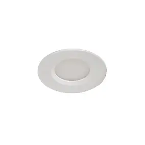 3 spots encastrables Etana LED intégrée blanc chaud IP65 410lm 4.7W Ø8.5cmxH.3.1cm métal blanc GoodHome