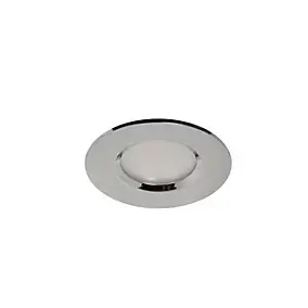 3 spots encastrables Etana LED intégrée blanc chaud IP65 410lm 4.7W Ø8.5cmxH.3.1cm métal chrome GoodHome