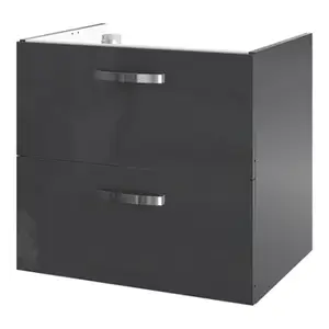 Meuble sous vasque à suspendre gris "Aruna" L. 60 x H. 55 x P. 45 cm