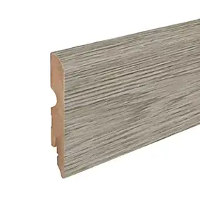 Plinthe arrondie MDF décor 12 chêne brun GoodHome 220 x 8 cm, ép.13 mm