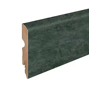 Plinthe arrondie MDF décor 5 aspect pierre anthracite GoodHome 220 x 8 cm, ép.13 mm