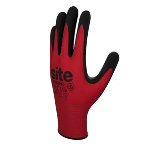 Gants en nitrile tous travaux T7 rouges et noirs