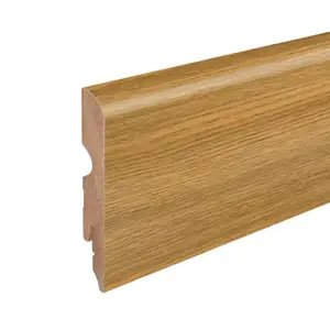 Plinthe à clipser "Honey" mat effet bois bronze L. 220 x H. 8 cm x Ép. 13 mm
