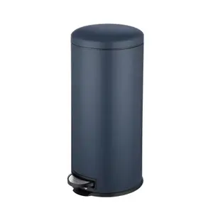 Poubelle à pédale "kihn" bleu nuit 30l - H. 68cm x l. 29cm