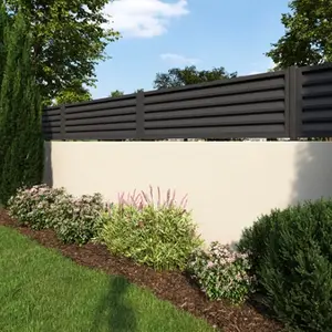 Panneau métal "Artemio" gris anthracite - 60 x l. 180 cm.