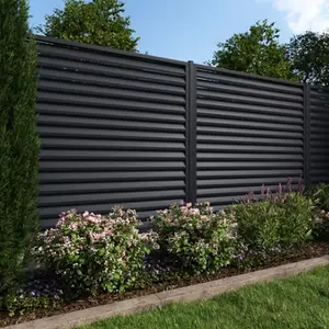 Panneau métal "Artemio" gris anthracite - 180 x l. 180 cm.