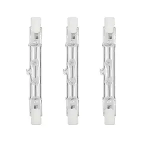 3 ampoules halogènes R7s blanc chaud 2270 lm, linéaires 78 mm transparentes et dimmables, 120 W Jacobsen