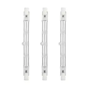 3 ampoules halogènes R7s blanc chaud 2270 lm, linéaires transparentes et dimmables, 120 W Jacobsen