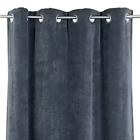 Rideau occultant GoodHome Cather bleu marine H. 260 x l.140 cm