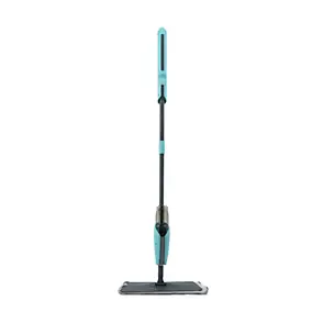 Balai serpillère microfibre avec vaporisateur GoodHome gris et bleu L.124 x l.12 cm