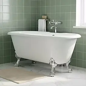4 Pieds effet chromé pour baignoire Emba, GoodHome