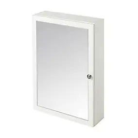 Armoire de toilette blanc mat l.50 x H.70 x P.15 cm, GoodHome Perma