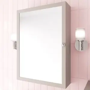 Armoire murale + miroir - perma gris - H. 70cm x l. 50cm