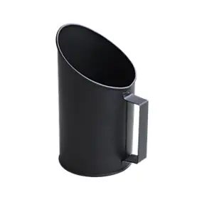 Pelle à granulés en acier noir fond perforé