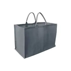 Sac à bûches en jute gris charge max 10kg