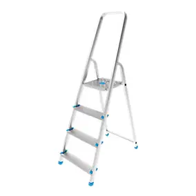 Escabeau Mac Allister en aluminium 4 marches – Hauteur de travail 2,6 m