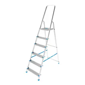 Escabeau Mac Allister en aluminium 6 marches – Hauteur de travail 2,9 m