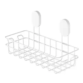 Panier de douche filaire L en acier inoxydable blanc Cavally GoodHome