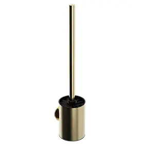 Brosse WC et support mural en acier inoxydable or Cavally GoodHome