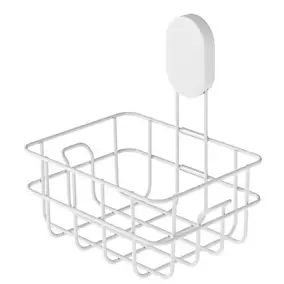 Panier de douche filaire S en acier inoxydable blanc Cavally GoodHome