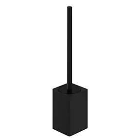 Brosse WC et support mural en acier inoxydable noir Teesta GoodHome