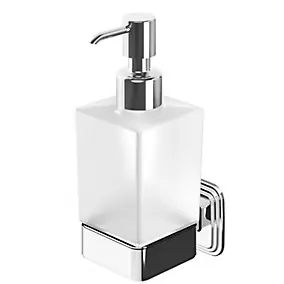 Distributeur de savon mural acier inoxydable chromé Teesta GoodHome