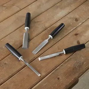 Lot de 4 ciseaux a bois 10mm, 15mm, 20mm et 25mm