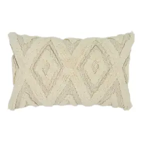 Housse de coussin Teply motif tufté beige et doré l.30 x L.50cm GoodHome