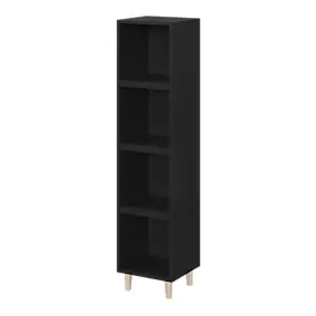 Colonne de rangement sur pied noir GoodHome Atomia H. 161 x l.37,5 x P. 35 cm