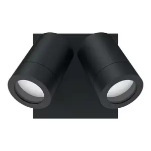 Applique murale double Tiarela gu10 noir