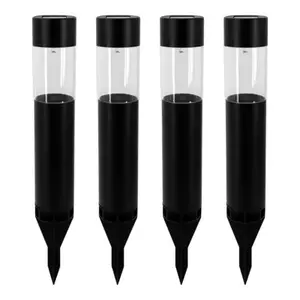 Lot de 4 bornes solaire noir 5000L Scone