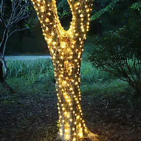 Guirlande lumineuse solaire d'extérieur 200 LED intégrée Pogaca RVB IP44 0.68W 20lm 10M