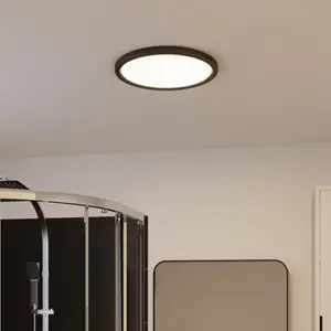 Plafonnier de salle de bain noir 30 CM "ANATA"
