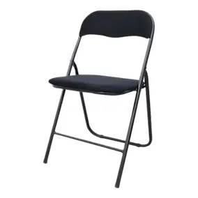 Chaise pliante Lasana H.78 cm acier noir