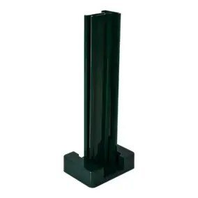 Platine verte en acier pour poteau à encoche Blooma
