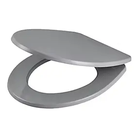 Abattant WC avec frein de fermeture, gris, GoodHome Morava