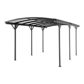 Carport en aluminium anthracite 3 x 5 m