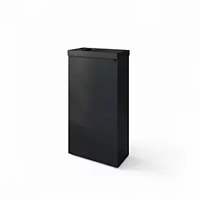 Meuble lave-mains à poser noir mat l.44 cm Imandra + plan vasque noir résine Beni, GoodHome