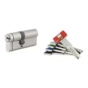 Double cylindre de serrure 30 x 40 mm nickel satiné Smith & Locke