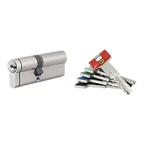 Double cylindre de serrure 35 x 45 mm nickel satiné Smith & Locke