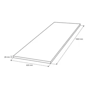 Plan de travail marbre blanc L. 180 cm