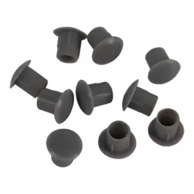 Cache-trou gris en plastique GoodHome Caraway vendu par 250 pièces