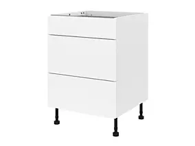 Meuble bas de cuisine avec 1 tiroir et 2 casseroliers GoodHome Stevia blanc L. 60 x H. 72 cm