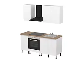 Cuisine complète sans électroménager Stevia blanc mat GoodHome