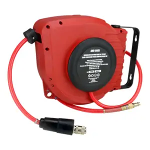 Enrouleur de tuyau d'air rétractable 9m rouge
