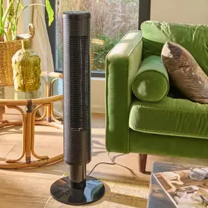 Ventilateur colonne 45 W avec 3 vitesses oscillant 65° et minuterie 4 h