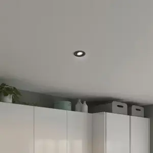 5 spots led encastrables orientables D. 8,2 cm noir 345 lumens 4000 k
