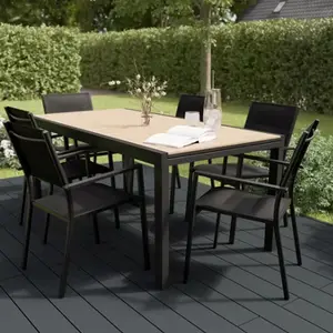 Fauteuil aluminium anthracite "ASARA" - L. 56 x l. 60 x H. 88 cm.