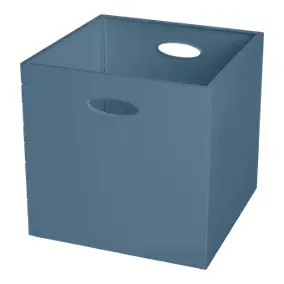 Boîte de rangement carrée en plastique Mixxit coloris bleu